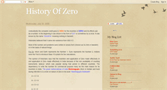 Desktop Screenshot of historyofzero.blogspot.com