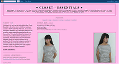 Desktop Screenshot of closet-essentials.blogspot.com