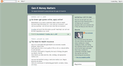 Desktop Screenshot of genxmoney.blogspot.com