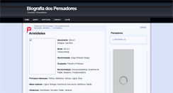 Desktop Screenshot of biografiadospensadores.blogspot.com