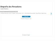 Tablet Screenshot of biografiadospensadores.blogspot.com