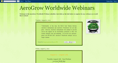 Desktop Screenshot of aerogrowworldwidewebinars.blogspot.com