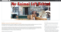 Desktop Screenshot of noanimalleftbehind.blogspot.com