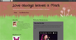 Desktop Screenshot of lovealwaysleavesamark.blogspot.com