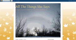 Desktop Screenshot of allthethingsshesays.blogspot.com