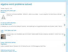 Tablet Screenshot of algebrawordproblemssolved.blogspot.com