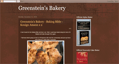 Desktop Screenshot of greensteinsbakery.blogspot.com
