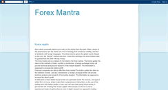 Desktop Screenshot of forexmantraa.blogspot.com