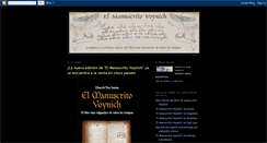 Desktop Screenshot of manuscritovoynich.blogspot.com