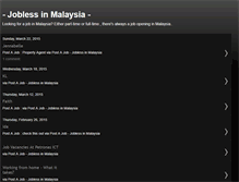 Tablet Screenshot of joblessinmalaysia.blogspot.com