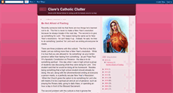 Desktop Screenshot of clarescatholicclutter.blogspot.com