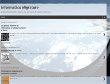 Tablet Screenshot of informatico-migratore.blogspot.com