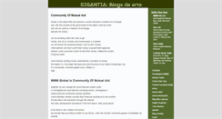 Desktop Screenshot of gigantiablogsdearte.blogspot.com