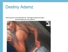 Tablet Screenshot of destinyadamz.blogspot.com