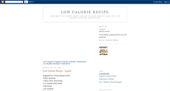 Desktop Screenshot of lowcalorierecipe.blogspot.com