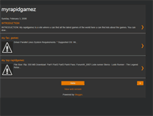 Tablet Screenshot of myrapidgamez.blogspot.com