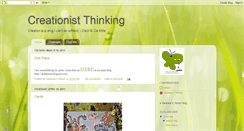 Desktop Screenshot of creationistthinking.blogspot.com