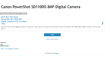 Tablet Screenshot of canonpowershotsd1100isdigitalcamera.blogspot.com