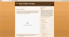 Desktop Screenshot of bornofwaterandspirit.blogspot.com