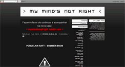 Desktop Screenshot of mymindisnotright.blogspot.com