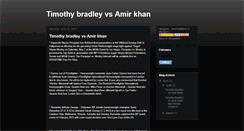 Desktop Screenshot of amir-khan-vs-timothy-bradley.blogspot.com