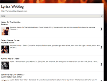 Tablet Screenshot of lyricsweblog.blogspot.com