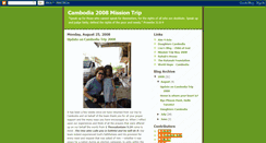 Desktop Screenshot of cambodiamission2008.blogspot.com