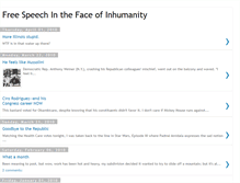Tablet Screenshot of freespeechinthefaceofinhumanity.blogspot.com