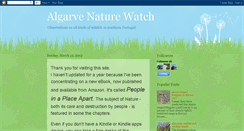 Desktop Screenshot of algarvenaturewatch.blogspot.com