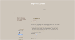 Desktop Screenshot of exploreandexplode.blogspot.com