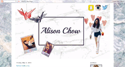 Desktop Screenshot of alison-chow.blogspot.com