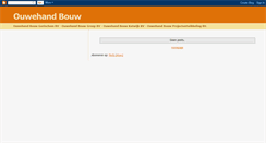 Desktop Screenshot of ouwehandbouw.blogspot.com