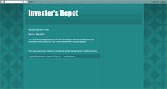 Desktop Screenshot of investorsdepot.blogspot.com