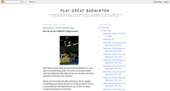 Desktop Screenshot of playgreatbadminton.blogspot.com