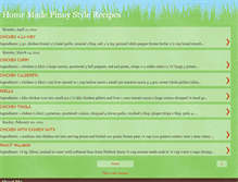 Tablet Screenshot of homemadepinoystylerecipes.blogspot.com