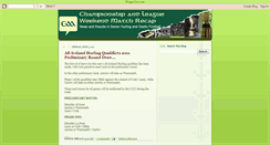 Desktop Screenshot of gaa-championshipnleaguematchresults.blogspot.com