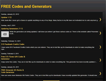 Tablet Screenshot of freecodesandgenerators.blogspot.com