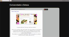 Desktop Screenshot of exclusividadeebeleza.blogspot.com