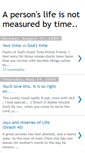 Mobile Screenshot of apersonslifeisnotmeasuredbytime.blogspot.com