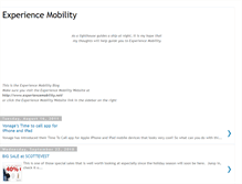Tablet Screenshot of experiencemobility.blogspot.com