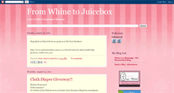 Desktop Screenshot of fromwhine2juicebox.blogspot.com