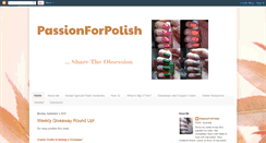 Desktop Screenshot of passionforpolish.blogspot.com