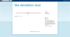 Desktop Screenshot of likedandeliondust.blogspot.com