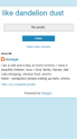 Mobile Screenshot of likedandeliondust.blogspot.com