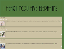 Tablet Screenshot of iheartyou5elephants.blogspot.com