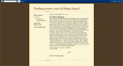 Desktop Screenshot of findingpenniesandallthingsfrugal.blogspot.com