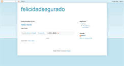 Desktop Screenshot of felicidadsegurado.blogspot.com