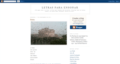 Desktop Screenshot of letrasparaensonar.blogspot.com