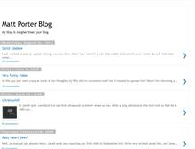Tablet Screenshot of mattporterblog.blogspot.com