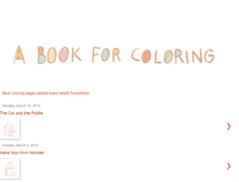 Tablet Screenshot of abookforcoloring.blogspot.com